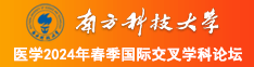 骚逼视频网南方科技大学医学2024年春季国际交叉学科论坛